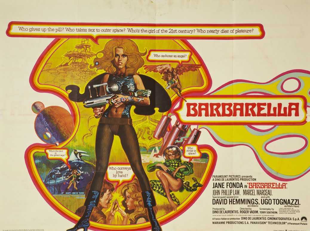 Barbarella film poster, 1968, United Kingdom Release