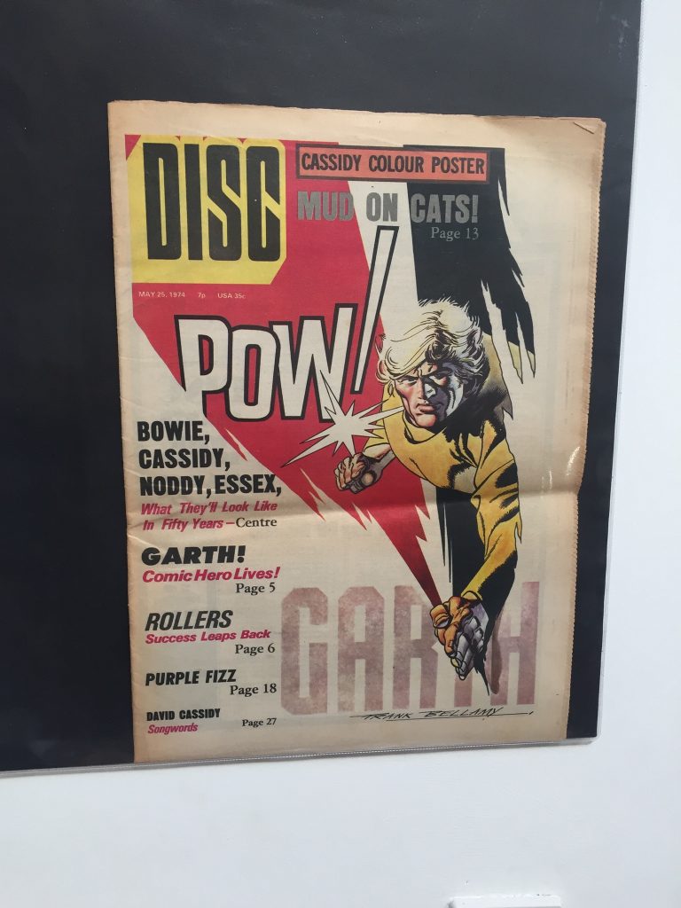 A copy of DISC pop newspaper, DISC, published in 1974 - featuring a cover by Frank Bellamy. From the Peter Hansen Collection. For more about this title and Frank's work for it, visit the Frank Bellamy Check List