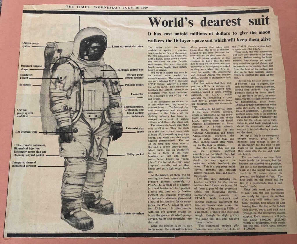 The Times, 16th July 1969 - The World's Dearest Suit