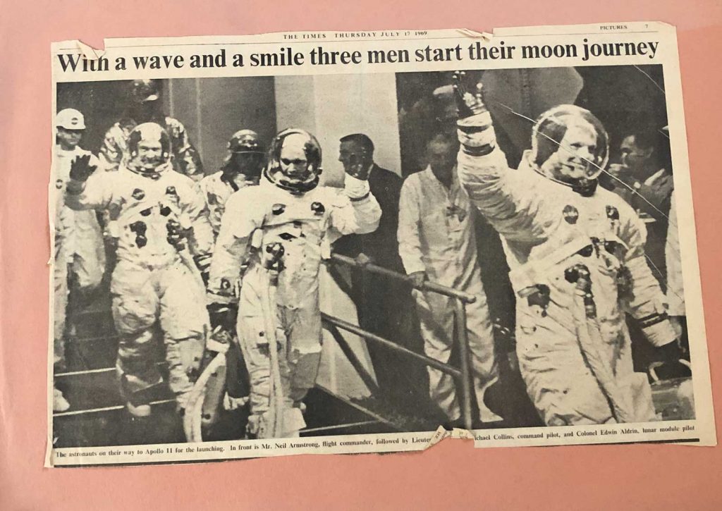 This picture of the Apollo 11 astronauts heading to their rocket was not published in The Times until 17th July 1969