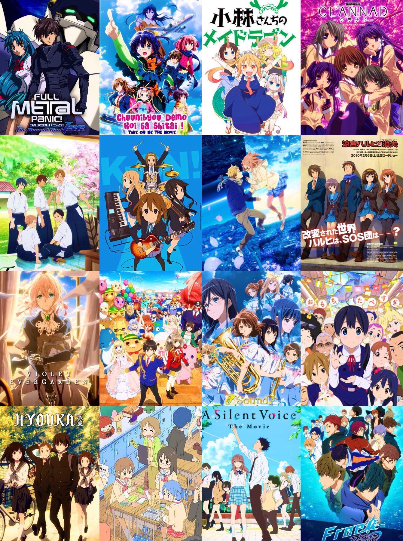 A montage of Kyōto Animation projects that is being widely circulated on social media