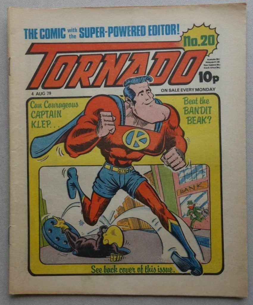 Tornado Issue 20, with a "Captain Klep" cover by Kevin O'Neill