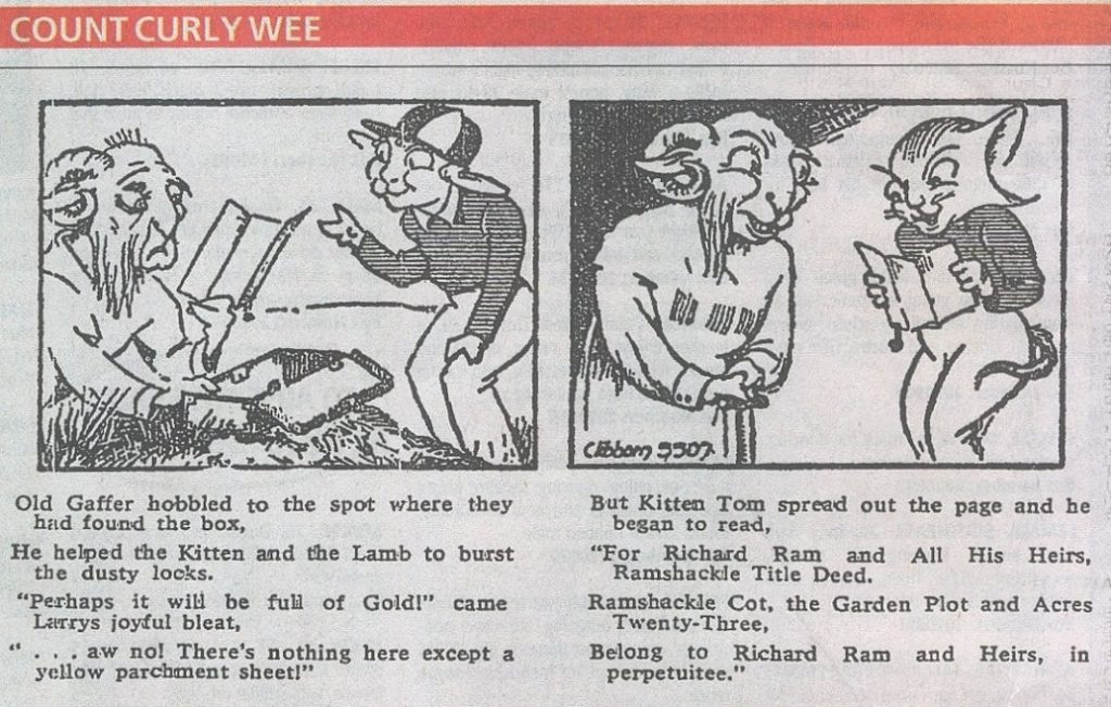 An episode of “Curly Wee” that was republished in the Irish Independent in March 2006