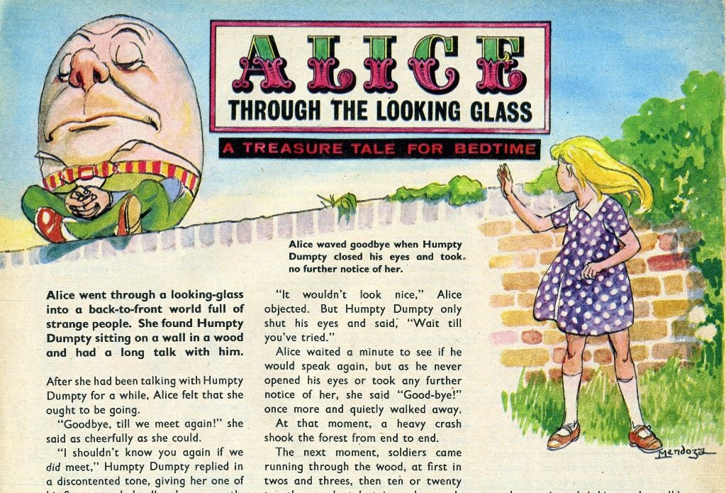Alice Through the Looking Glass - art by Phllip Mendoza, for Treasure