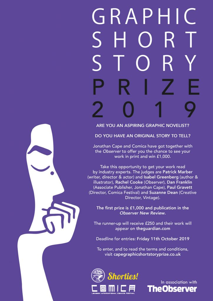 Jonathan Cape/Observer/Comica Graphic short story prize 2019
