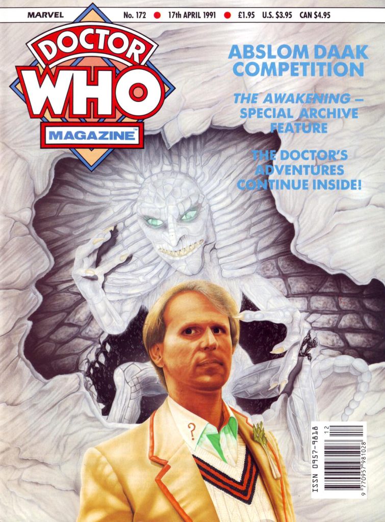 The cover of Doctor Who Magazine Issue 172, art by Pete Wallbank, published in March 1991
