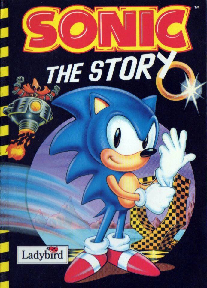 Sonic the Hedgehog book cover, created with the late Bob Wakelin