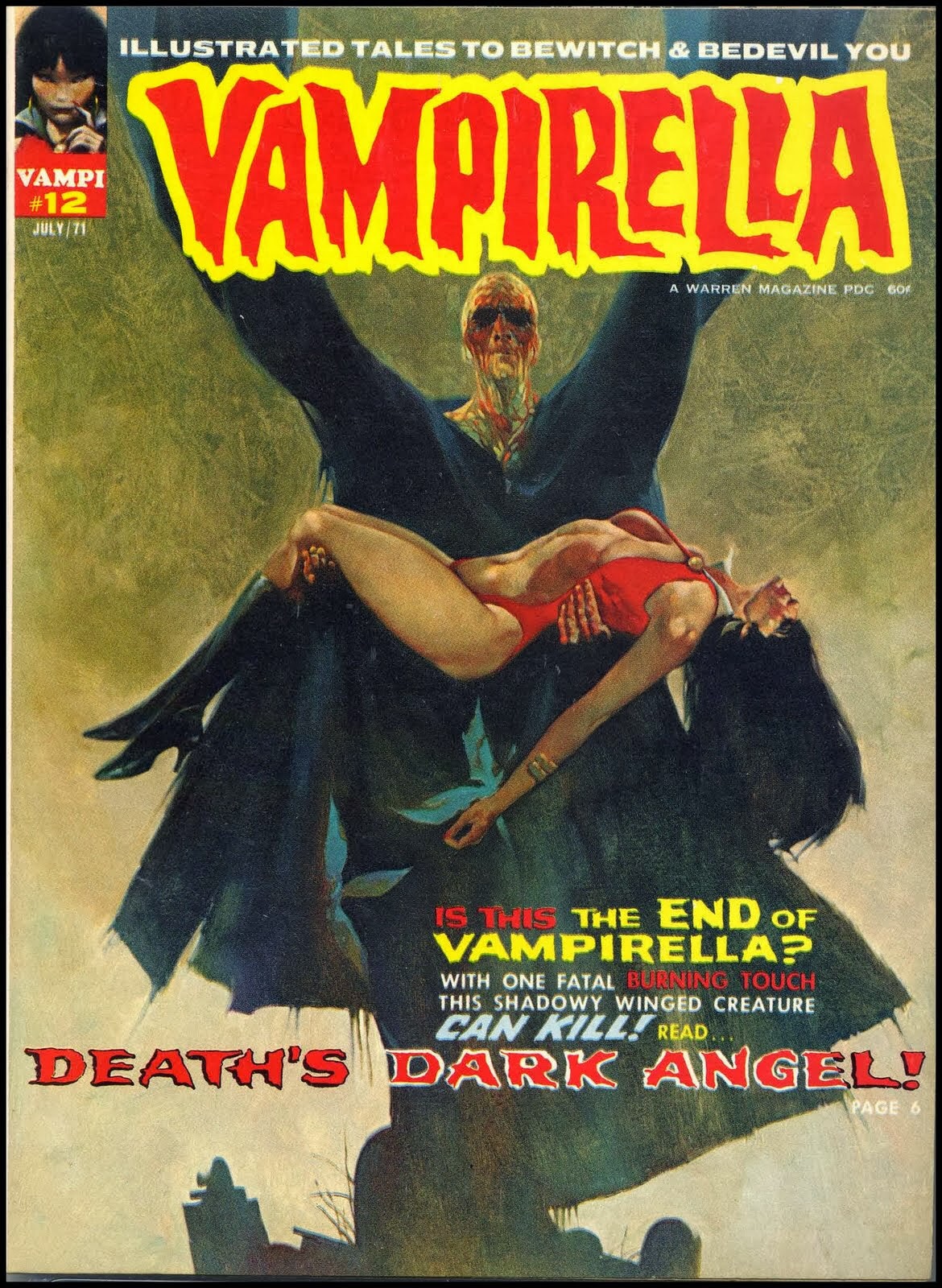 Cover for Warren Publishing’s Vampirella #12 by Sanjulián