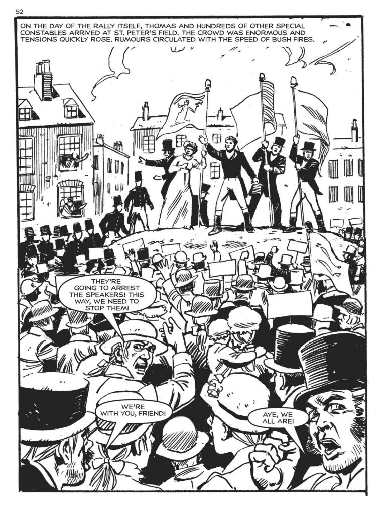 St Peters Field, 16th August 1819. From Commando Issue 4843 - Peterloo!