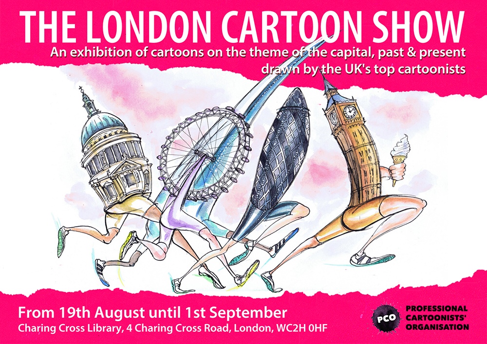 London Cartoon Show Poster illustration by © Christopher Burke