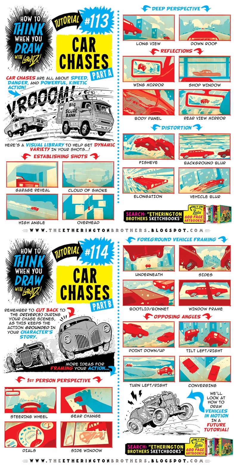 How to THINK when you DRAW Car Chases