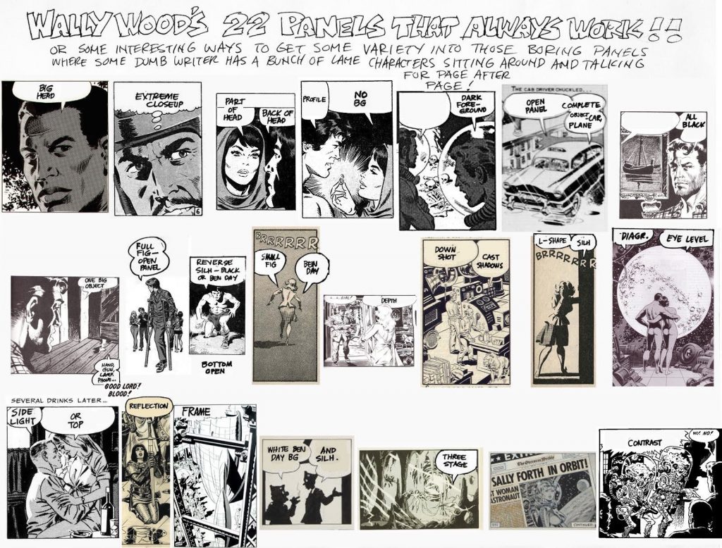 Rafael Kaynanan’s version assembled from actual published Wally Wood panels, not just illustrative thumbnails.
