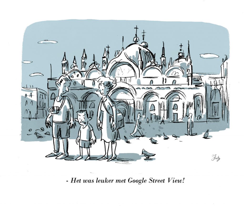 Google Street View cartoon by Joris Vermassen
