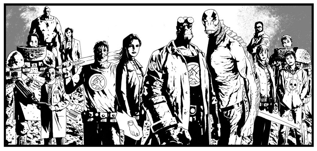 The BPRD Team - art by Laurence Campbell