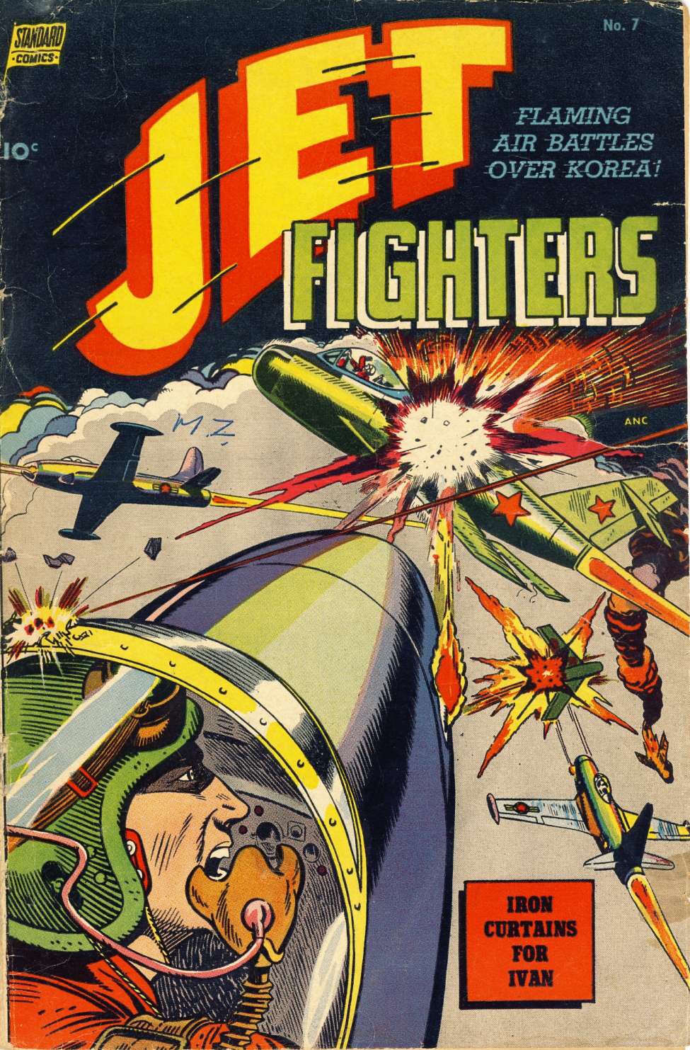 Jet Fighters #7, published in 1953, cover credited to John Celardo