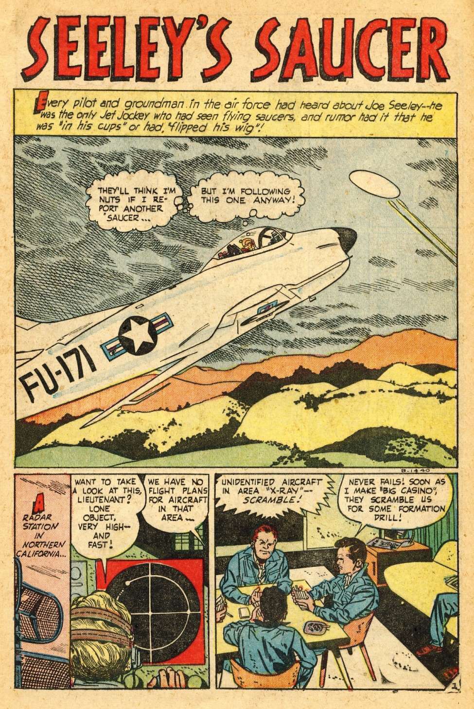 “Seeley’s Saucer” from Jet Fighters #7, art by Alex Toth