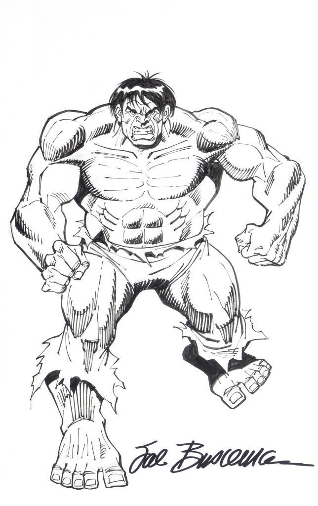 A pin-up of The Hulk by Sal Buscema
