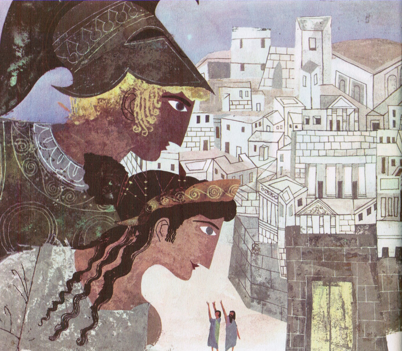 Art from The Iliad and the Odyssey: A Giant Golden Book adapted from the Greek classics of Homer by Jane Werner Watson and vividly illustrated by Alice and Martin Provensen