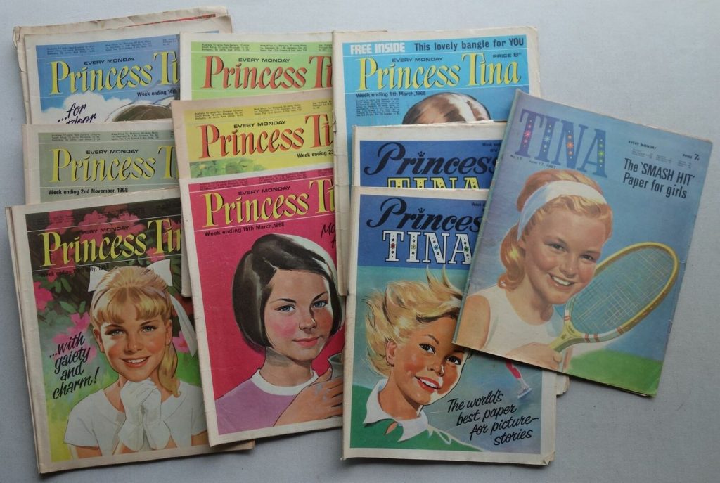 Princess Tina comic (1967-1970), featuring "Jane Bond" and "Here Come the Space Girls"