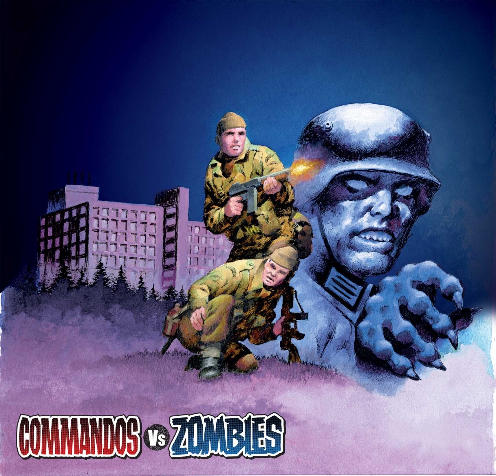 The full cover to the Commando Halloween Special! Issue 5277 Commandos Vs Zombies is out on 31st October