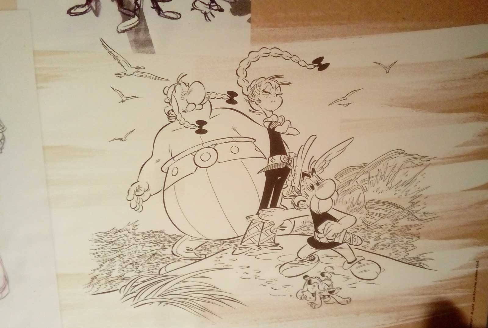 Art for Asterix and the Chieftain's Daughter by Didier Conrad. Photo: Richard Sheaf