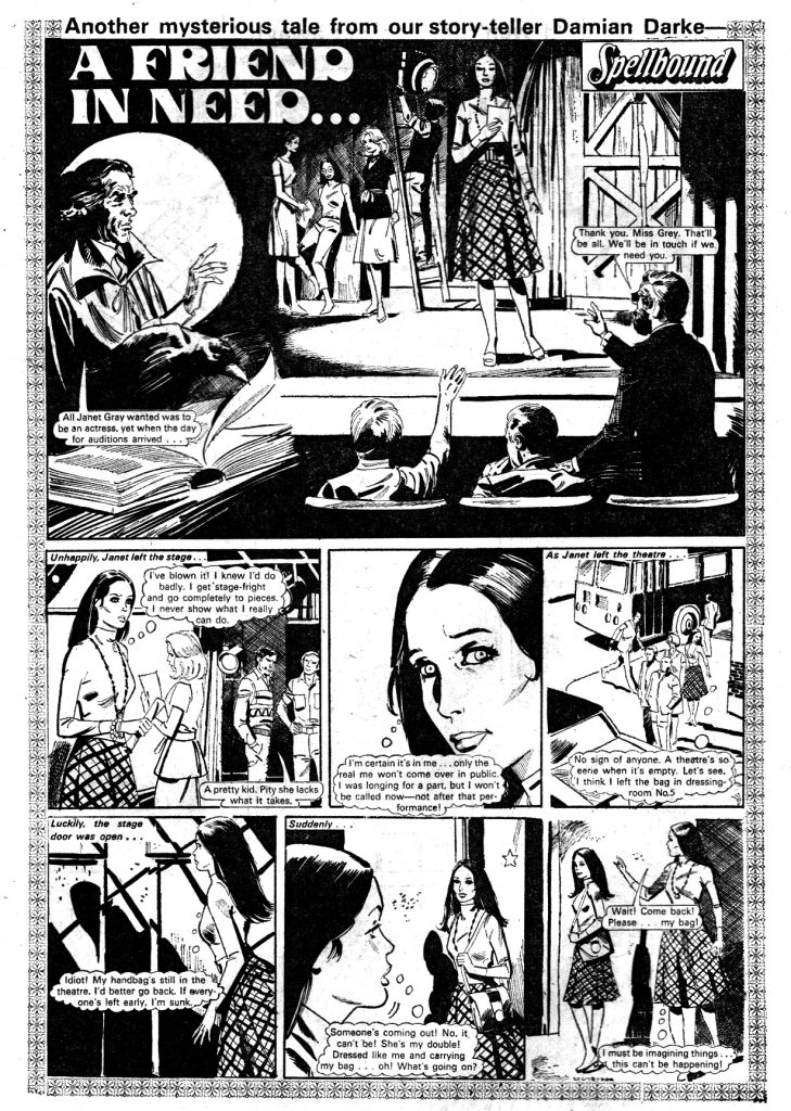 The Damian Darke story "A Friend in Need", from Debbie 271, featuring art now known to be by Argentinian artist Luis Garcia Duran © DC Thomson