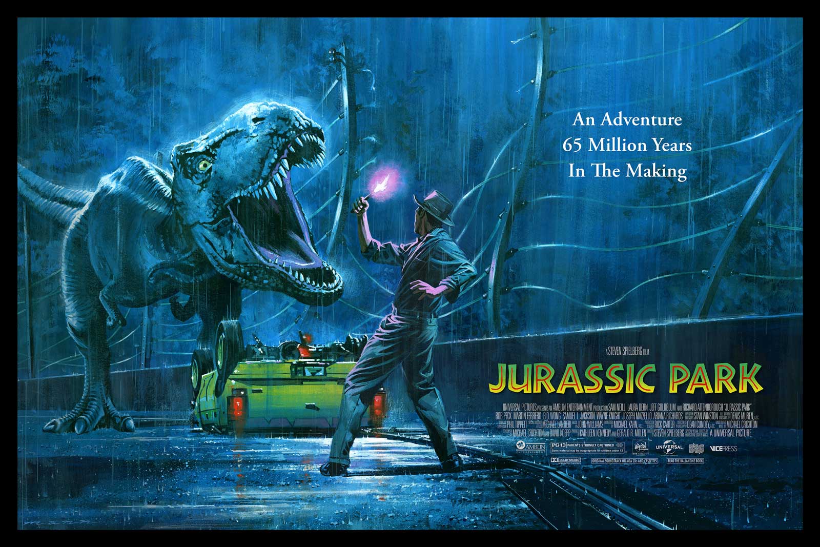 Vice Press - Jurassic Park poster by Paul Mann