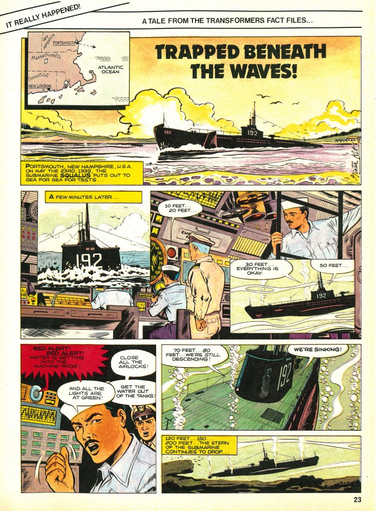 "Trapped Beneath the Waves" ran in Marvel UK's Transformers #15 - but where was it originally published?