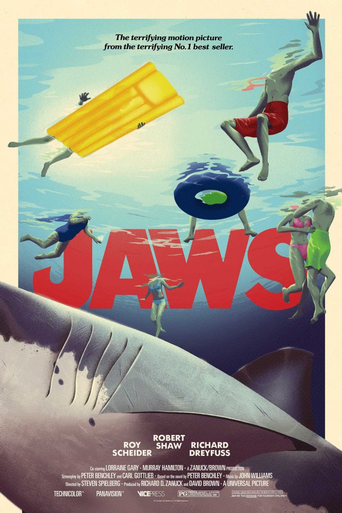 Vice Press Poster - Jaws poster by George Bletsis