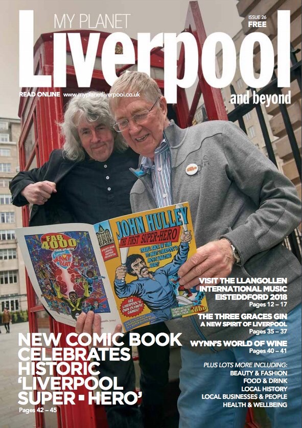 Tim Quinn and Liverpool Heartbeat founder Robin Baynes on the cover of "Liverpool and Beyond" magazine
