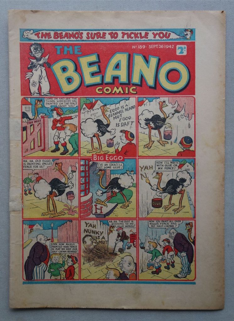 The Beano 189 - cover dated 26th September 1942