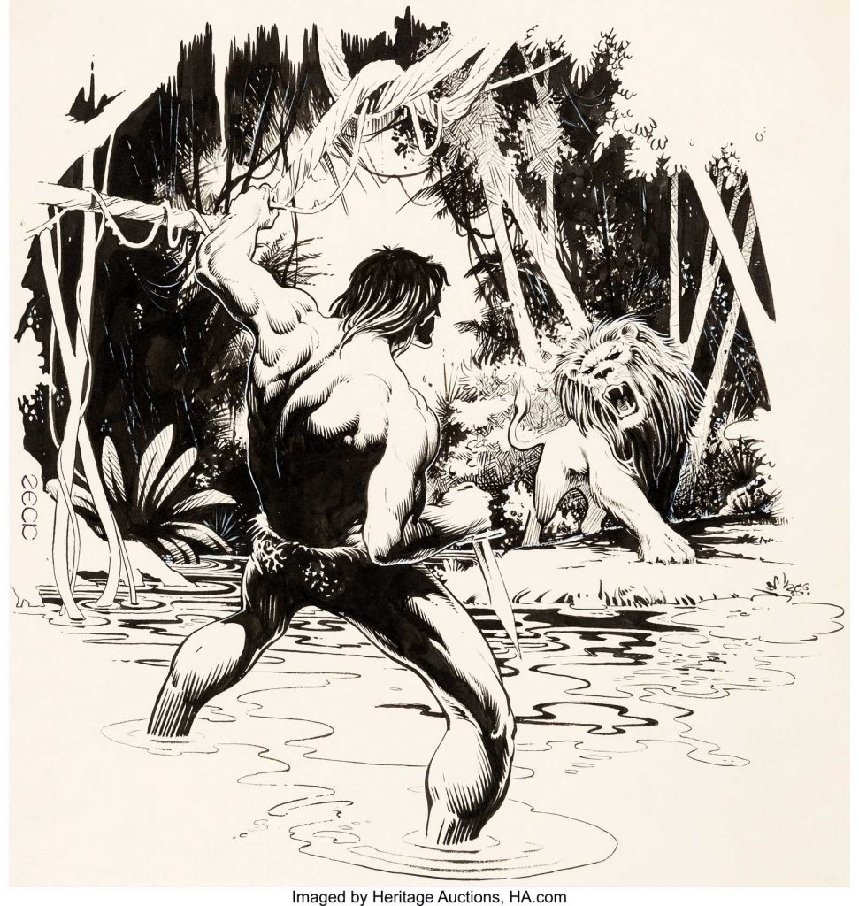 1980s Tarzan Original art by Mike Zeck