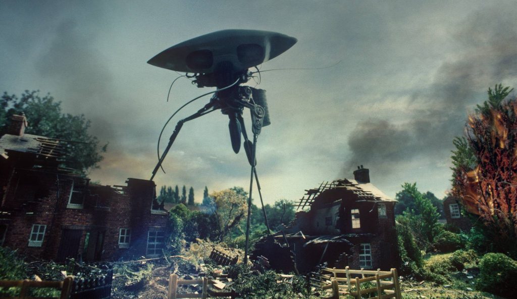 The Martian war machines from HG Wells War of the Worlds, as re-imagined by Martin Bower