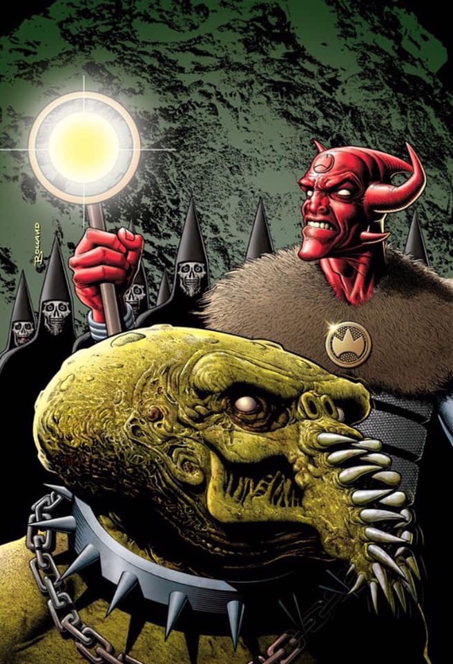 Brian Bolland’s final Rok the God variant limited edition cover, in colour 