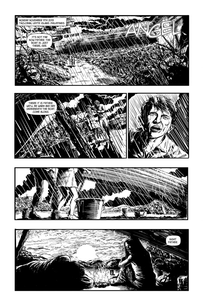 "Angel" artwork by Steven Austin, originally written by Baden James Mellonie for the Typhoon Haiyan benefit book that never happened