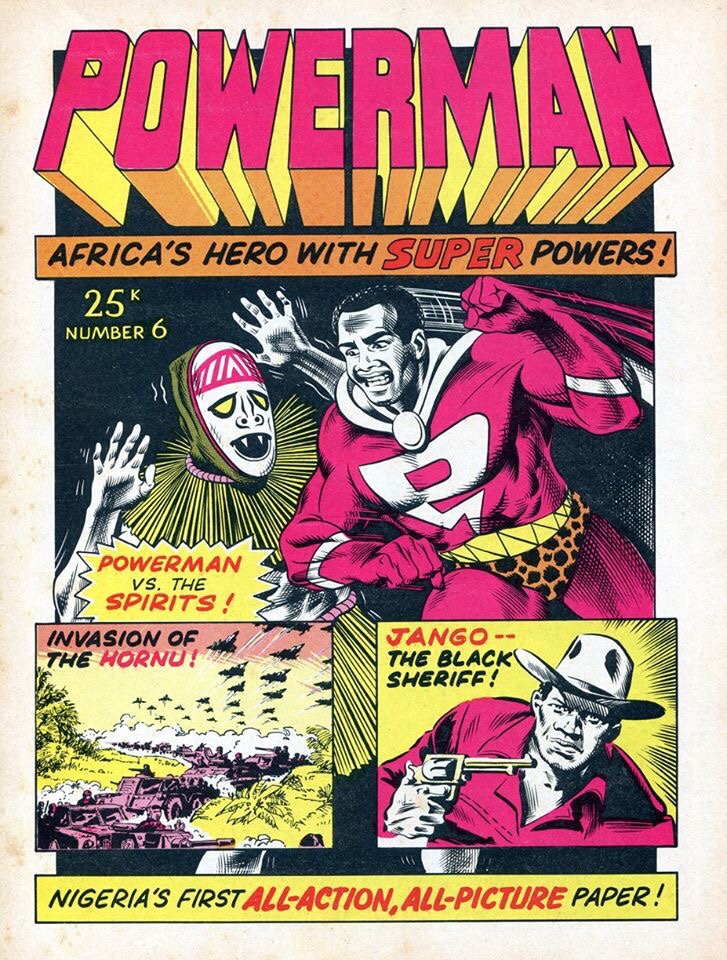 Powerman #6 cover by Brian Bolland published in Nigeria in the 1970s. Brian was then paid £17 a page for his work...