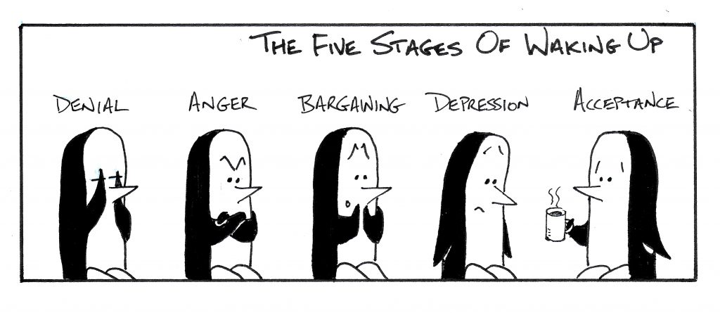 The Penned Guin - The Five Stages of Waking Up
