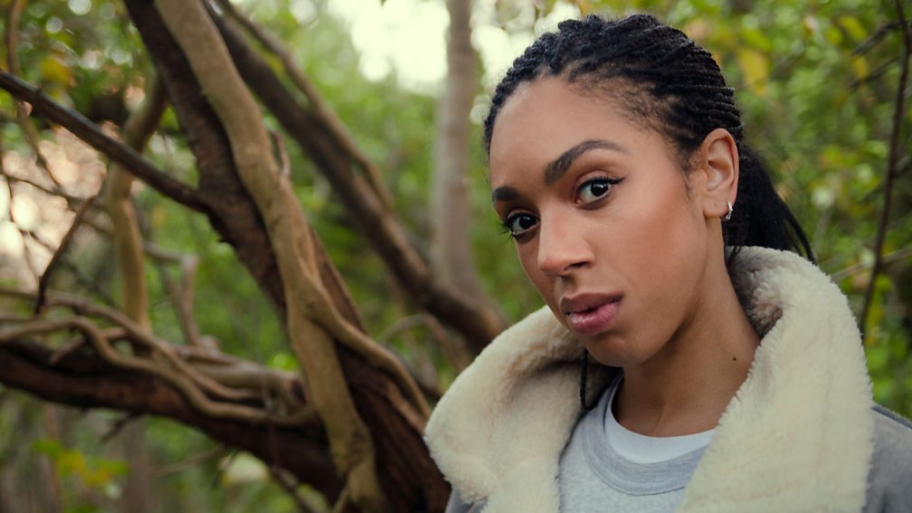Pearl Mackie in Forest 404. Image: BBC