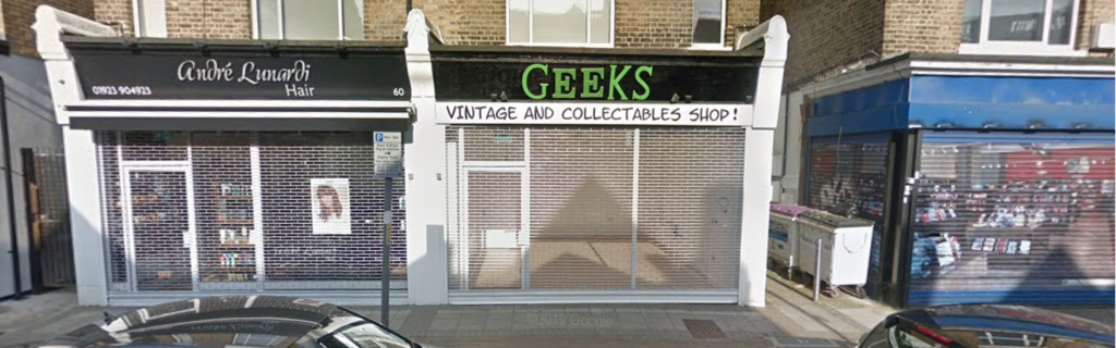 Geeks, Watford - sadly, a casualty of a tough retail market, which closed last year,. Image: Google Streetview