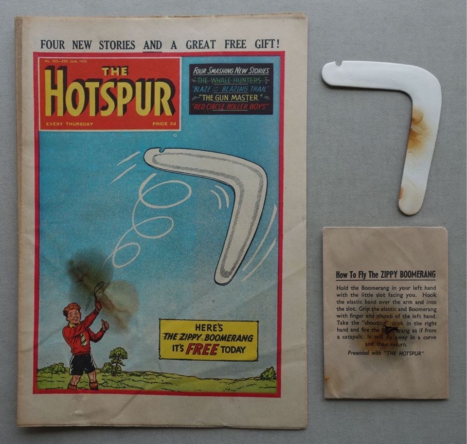 The Hotspur, cover dated 26th February 1955, with boomerang free gift