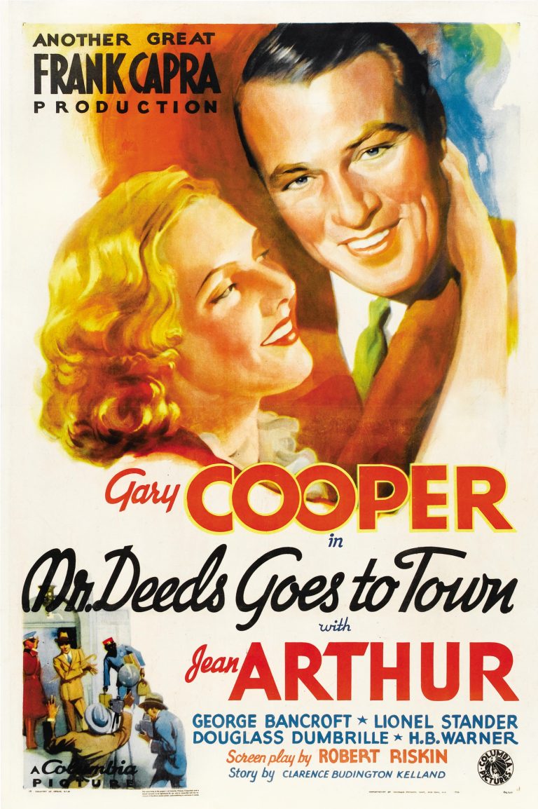 Gary Cooper and Jean Arthur in Mr Deeds Goes to Town, directed by Frank Capra