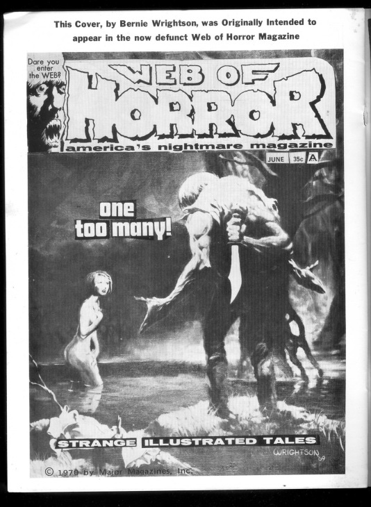 Bernie Wrightson’s cover for Web of Horror #4, later published in Scream Door #1