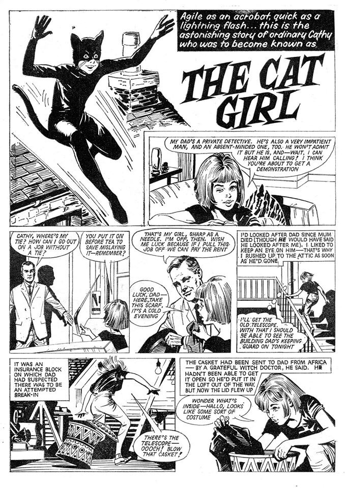 Sally - The Cat Girl Page 1 - Issue One cover dated 14th June 1969