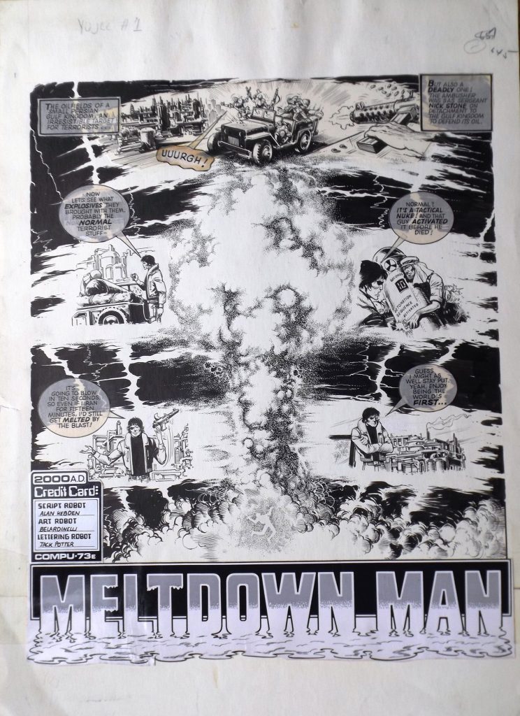 2000AD Prog 178 - Meltdown Man Part One Page One - art by Massimo Belardinelli