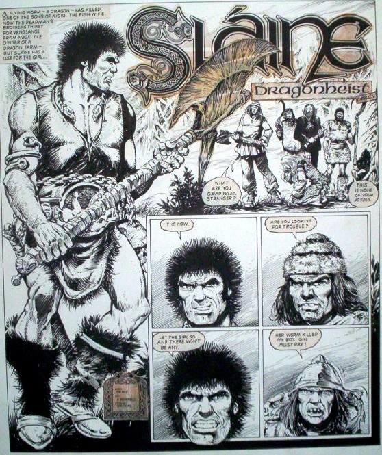 The opening page of Slaine - Dragonheist Episode Two, art by Massimo Belardinelli