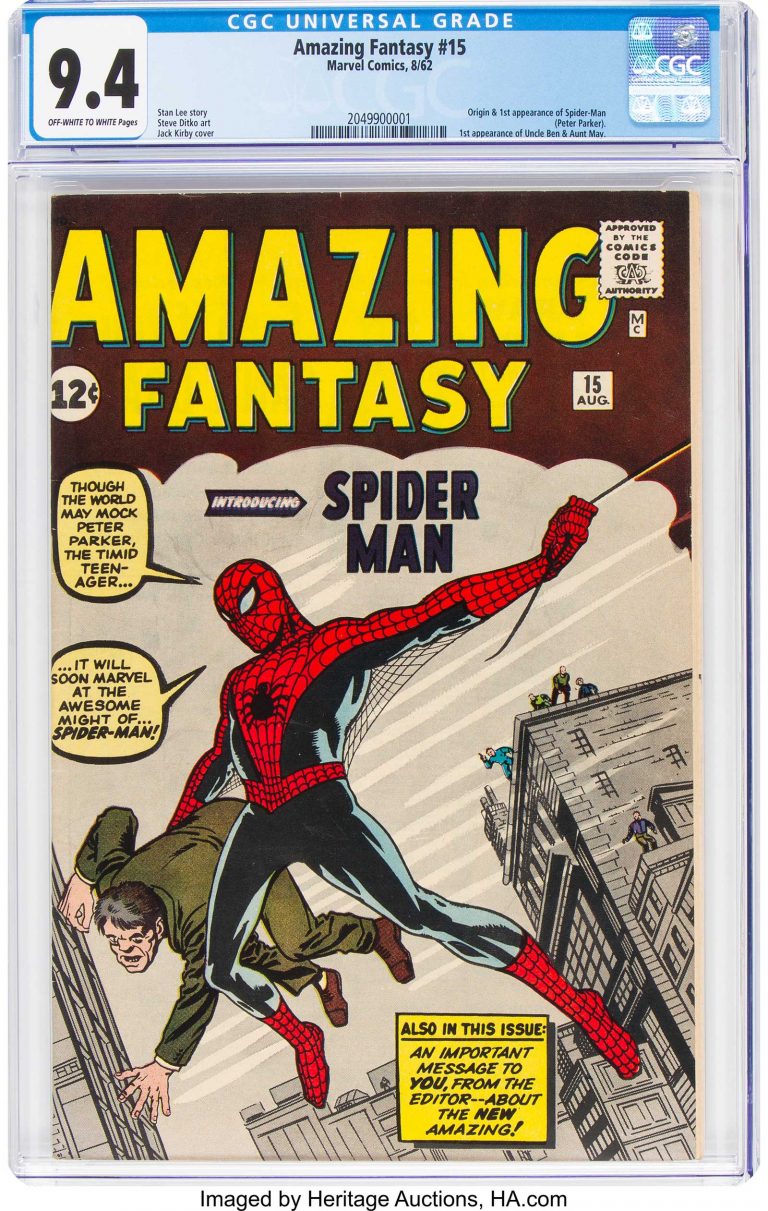 Amazing Fantasy #15 -Spider-Man - CGC grade of 9.4