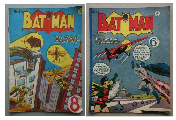 Australian Batman reprints of the 1950s, published by K.G. Murray
