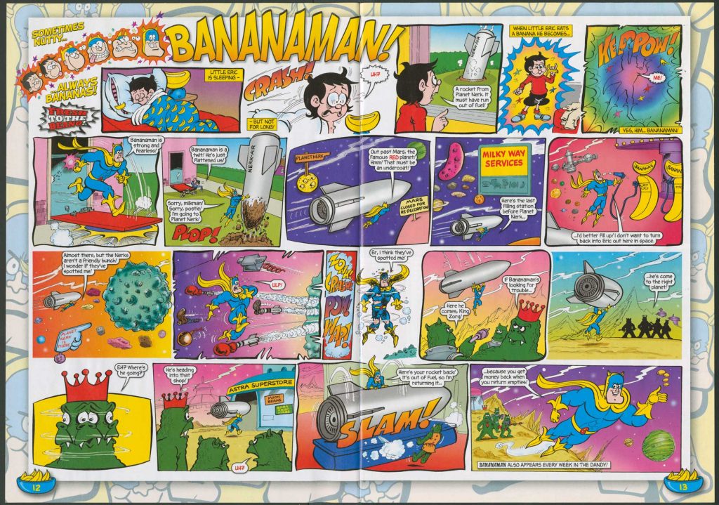 Bananaman's first appearance in Beano in January 2012