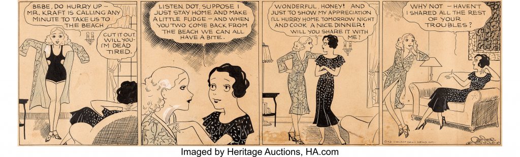 Chester Gould's The Girl Friends Daily Comic Strip Original Art (Chicago Daily News, Inc., 1931)