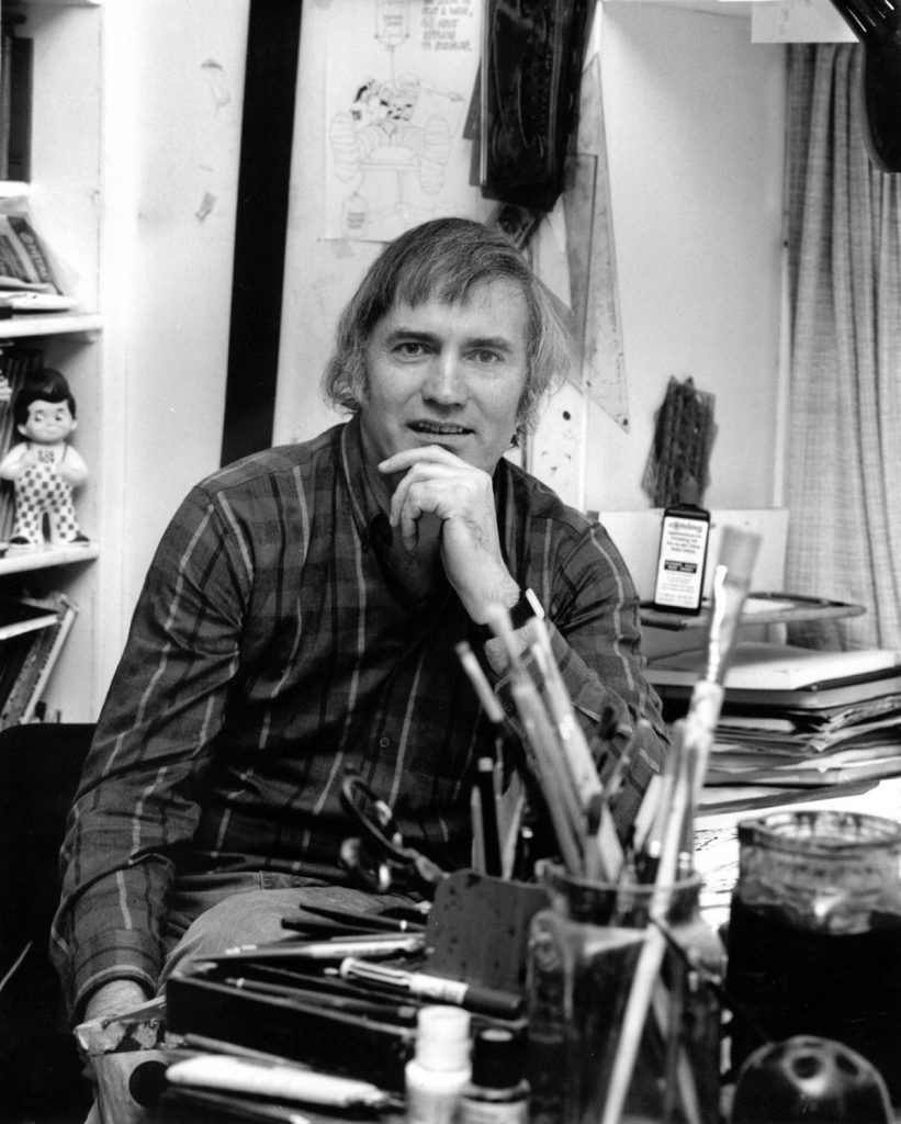 Jim Baikie in his studio